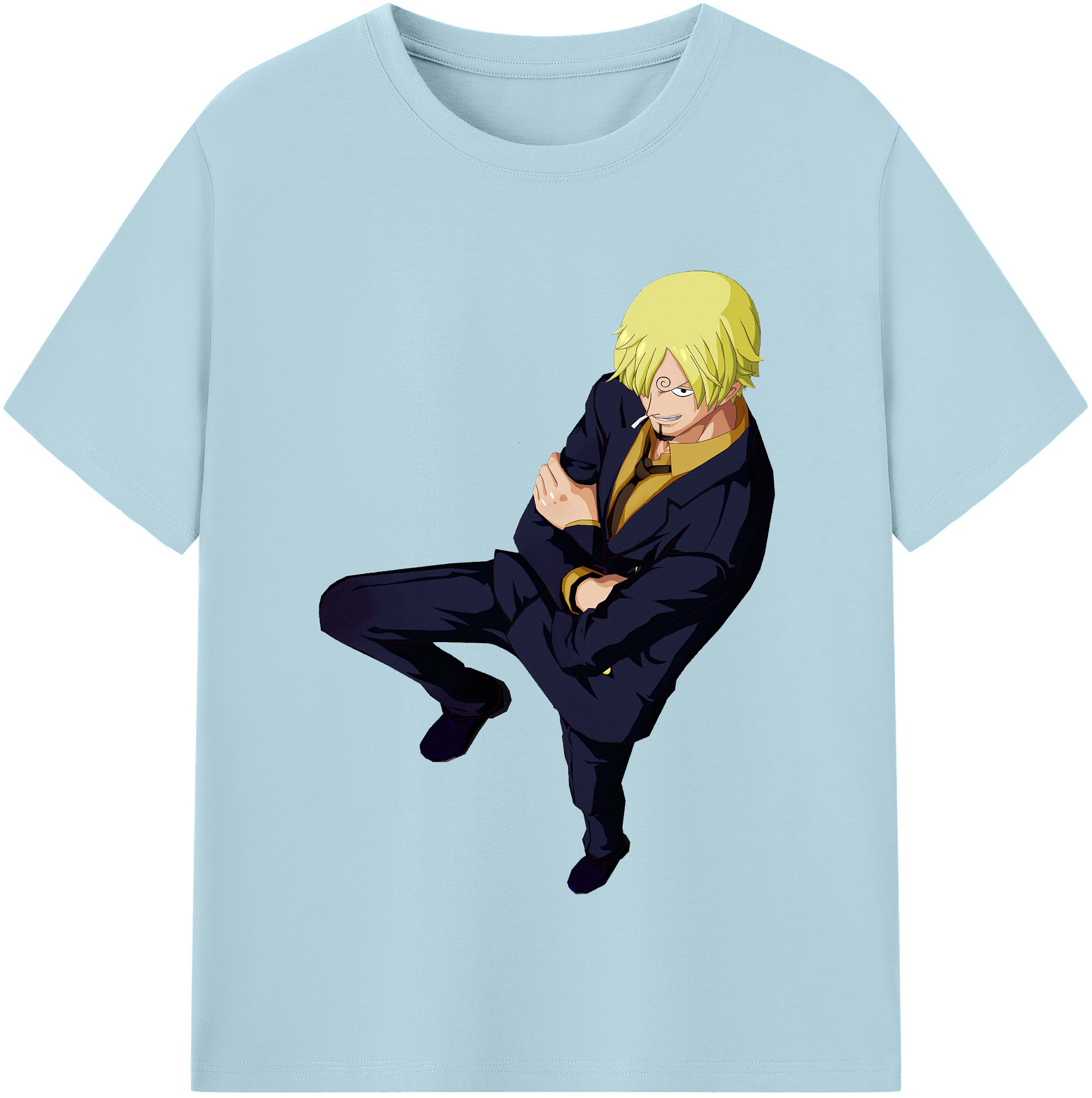 ワンピース サンジ ONE PIECE Sanji 綿100％半袖Tシャツ（フロントプリント）